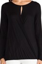 view 4 of 4 Crossover Long Sleeve in Black