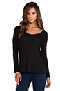 view 1 of 4 Layered Cutout Long Sleeve Tee in Black