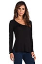 view 2 of 4 Layered Cutout Long Sleeve Tee in Black