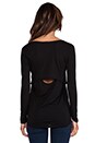 view 3 of 4 Layered Cutout Long Sleeve Tee in Black
