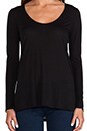 view 4 of 4 Layered Cutout Long Sleeve Tee in Black