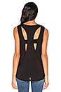 view 4 of 4 Cutout Back Tank in Black