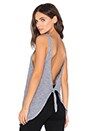 view 1 of 4 Oversized Tie Back Tank in Heather