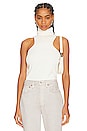 view 1 of 4 Turtleneck Racer Tank in Off White