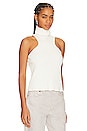 view 2 of 4 Turtleneck Racer Tank in Off White