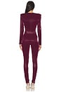 view 3 of 3 Jumpsuit With Plunging Neckline in Oxblood