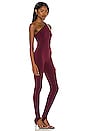 view 3 of 4 One Shoulder Cutout Jumpsuit in Plum