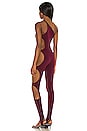 view 4 of 4 One Shoulder Cutout Jumpsuit in Plum