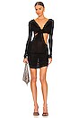 view 1 of 3 Dress with Cut Outs & Twist Detail in Black