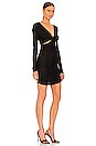 view 2 of 3 Dress with Cut Outs & Twist Detail in Black
