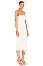 view 2 of 3 Strapless Midi Dress with Pockets in White