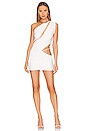 view 1 of 4 One Shoulder Dress with Cut Outs in White