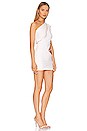 view 2 of 4 One Shoulder Dress with Cut Outs in White