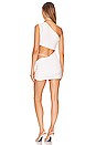 view 4 of 4 One Shoulder Dress with Cut Outs in White