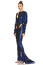 view 3 of 4 Hip Cutout Gown in Royal