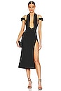 view 1 of 3 Off the Shoulder Halter Dress in Black