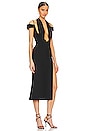 view 2 of 3 Off the Shoulder Halter Dress in Black