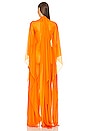 view 3 of 4 Mockneck Gown with Sweeping Dolman Sleeves in Florescent Orange