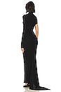 view 4 of 4 Body-con Gown with Asymmetric Cutout in Black