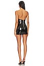 view 3 of 3 Patent Leather Strapless Corset Mini Dress in Black