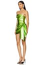 view 2 of 3 Ruched Mini Dress in Lime