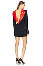 view 1 of 3 Reverse Blazer Dress in Black & Cherry