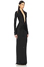 view 2 of 3 Deep Plunge Gown in Black