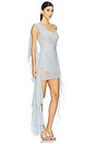 view 2 of 4 Asymmetrical Ruffle Mini Dress in Baby Blue