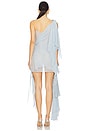 view 4 of 4 Asymmetrical Ruffle Mini Dress in Baby Blue