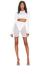 view 4 of 4 X REVOLVE Mesh Biker Short in White & Nude