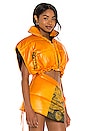 view 2 of 4 Cropped Puffer Vest in Hot Orange