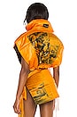 view 3 of 4 Cropped Puffer Vest in Hot Orange