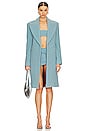 view 1 of 4 Oversized Double Faced Wool Coat in Cielo Blue