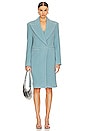 view 2 of 4 Oversized Double Faced Wool Coat in Cielo Blue