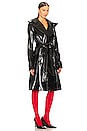 view 2 of 3 Patent Leather Trench Coat in Black