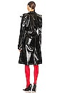 view 3 of 3 Patent Leather Trench Coat in Black