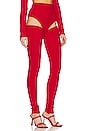 view 2 of 4 Hip Cutout Knit Legging in Cherry