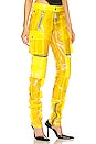 view 3 of 5 Moto Pant in Florescent Yellow