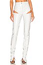 view 1 of 5 PANTALON MOTARD HIP CUT OUT in White