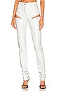 view 2 of 5 PANTALON MOTARD HIP CUT OUT in White