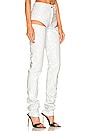 view 3 of 5 PANTALON MOTARD HIP CUT OUT in White