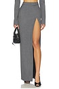 view 1 of 6 Maxi Skirt With Slit in Grey