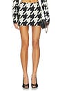view 1 of 6 Low Rise Mini Skirt in Black & White