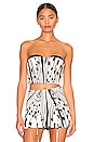 view 1 of 4 Strapless Exposed Bra Top in Empire Print