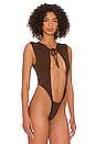 view 3 of 5 Sleeveless Bodysuit in Chocolate