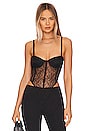 view 1 of 5 Bodysuit with Exposed Boning in Black