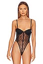 view 2 of 5 Bodysuit with Exposed Boning in Black