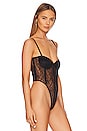 view 3 of 5 Bodysuit with Exposed Boning in Black