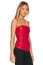 view 2 of 4 Strapless Ruched Bustier in Scarlett