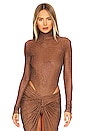 view 1 of 6 Long Sleeve Bodysuit in Cognac